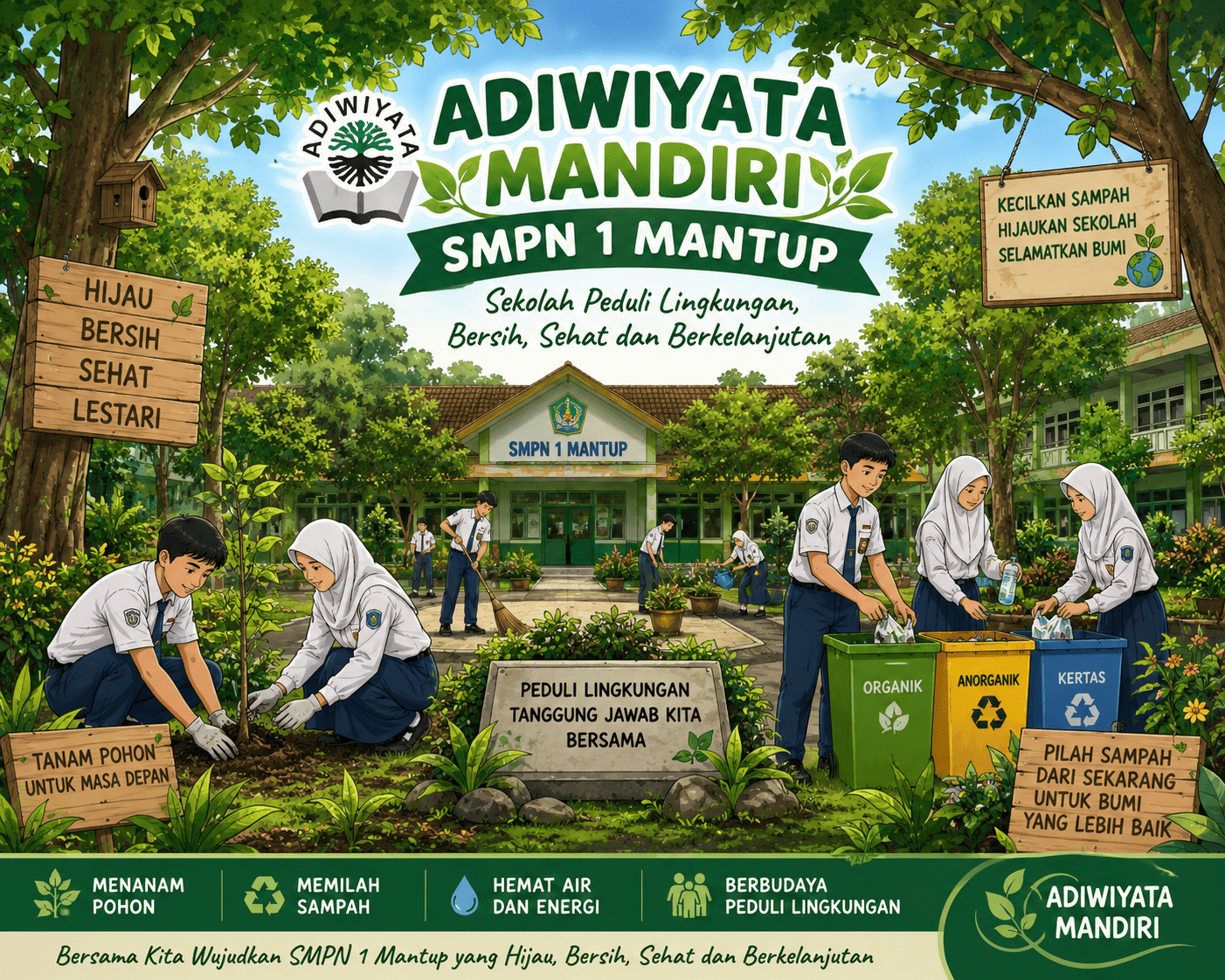 Adiwiyata SMPN 1 Mantup, Maju bersama Produk Unggulan yang Peduli Lingkungan