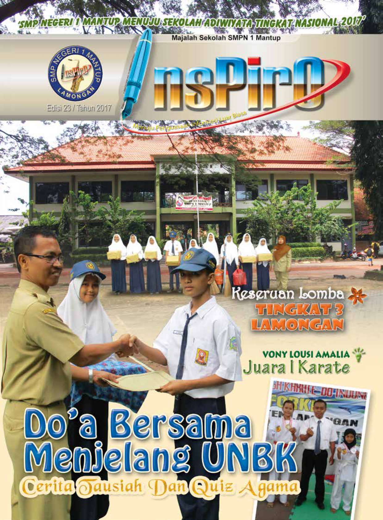 DOA BERSAMA MENJELANG UNBK , CERITA TAUSIAH DAN QUIZ BERSAMA